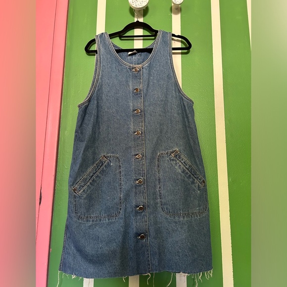Denim overall dress - Picture 1 of 3